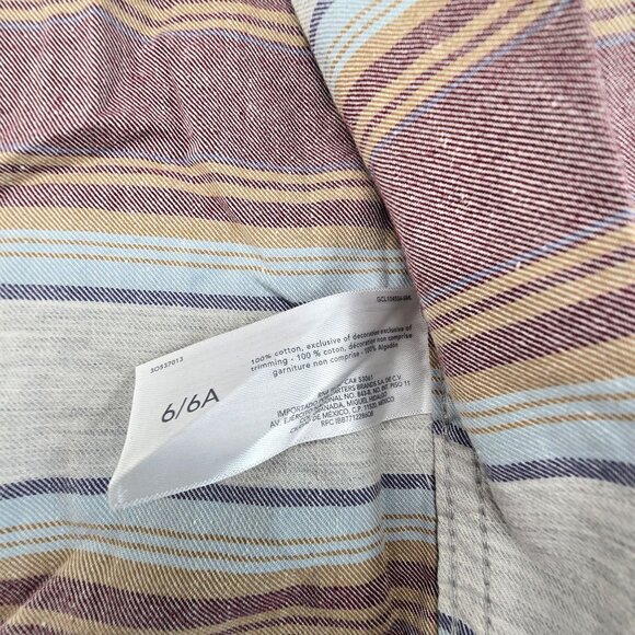 Oshkosh Bgosh Boys Striped Button-Up Shirt Size 6 Long Sleeve Casual JJ3950 - Picture 6 of 6